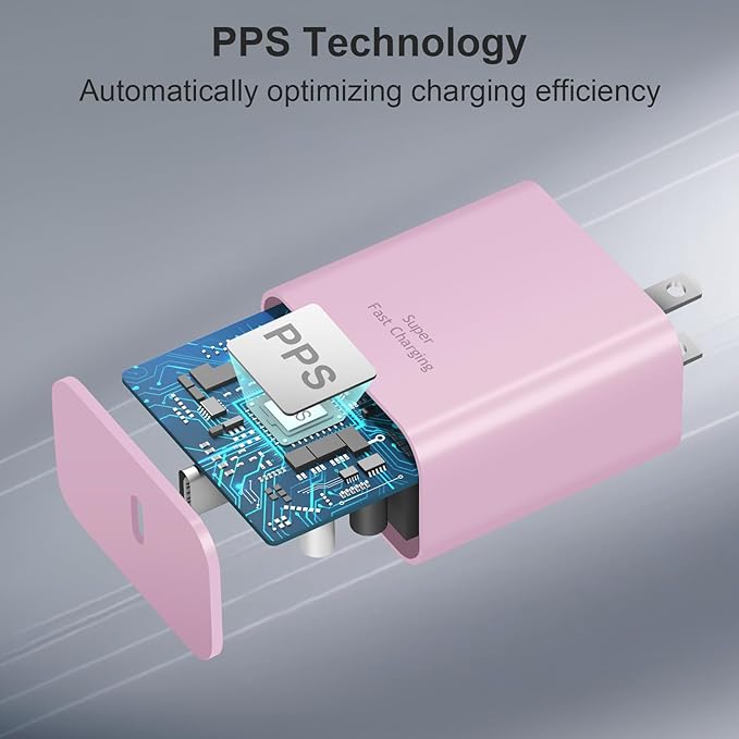 USB C Charger Type C Charger Fast Charging 10FT 45W Samsung Chargers 2-Pack with iPhone Air/17/17 Plus/17 Pro/17 Pro Max/16/16 Plus/16 Pro/16 Pro Max/15/15 Pro Max/iPad Pros/Galaxy S25 S24(Pink)