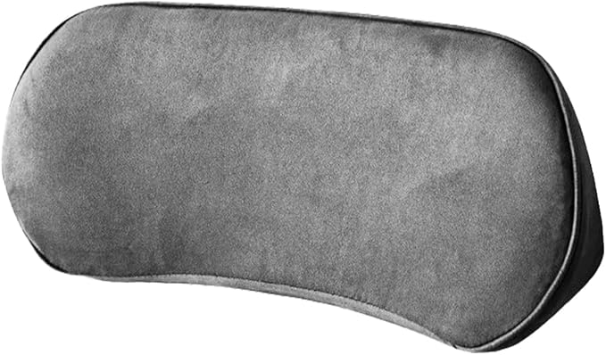 Car Lumbar Support Pillow, Memory Foam Suede Vehicle Back Support Cushion for Pain Relief, Breathable Automotive Interior Seat Lower Back Pillow, Universal for SUV Van Truck (Dark Gray)