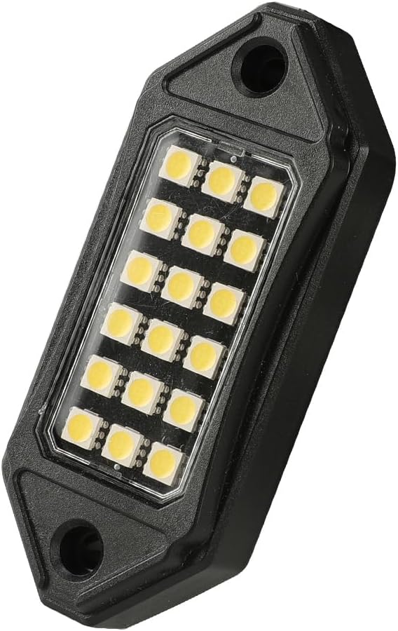 SUNPIE White Rock Lights, 20 Pods LED Rock Lights Underglow kit IP67 Waterproof Underglow Light kit for Trucks Car Jeep ATV UTV SUV Pickup Off Road RZR Under Body Glow Light Trail Lighting