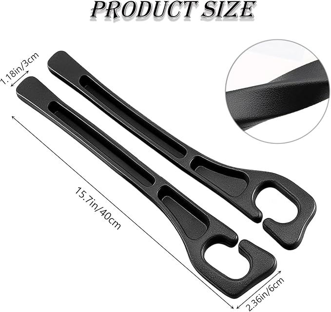 2-Pack Universal Car Seat Gap Filler - Car Seat Gap Filler Organizer & Blocker to Stop Phone, Keys from Dropping Between Seat Console (Black)