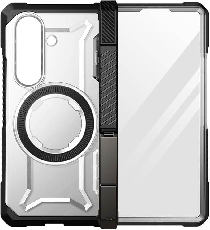 SUPCASE for Samsung Galaxy Z Fold 7 Case with Kickstand (UB Grip), [Compatible with MagSafe] [Built-in Tempered Glass Screen Protector] [Hinge Coverage] Military-Grade Protection Phone Case, Black