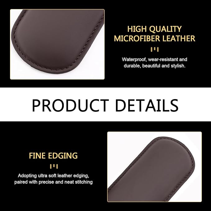 WZP 2PCS Car Door Armrest Pads, Soft Leather+Memory Foam Car Knee Pads, Arm Rest Elbow Cushion with One-Piece Molding, Universal Car Interior Accessories for Arm Support Protect (Brown)
