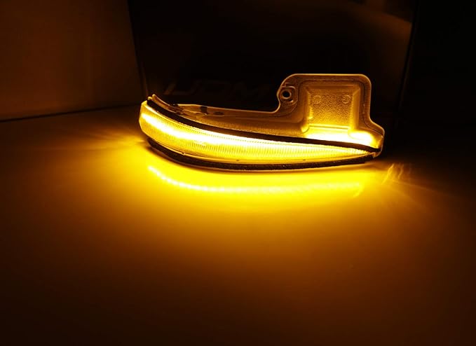 iJDMTOY Clear Lens Dynamic Sequential Blink/Flow Full LED Side Mirror Turn Signal Light Assembly Kit Compatible with Toyota 2016-2023 Tacoma, 2019-2025 RAV4, 2020-up Highlander, etc