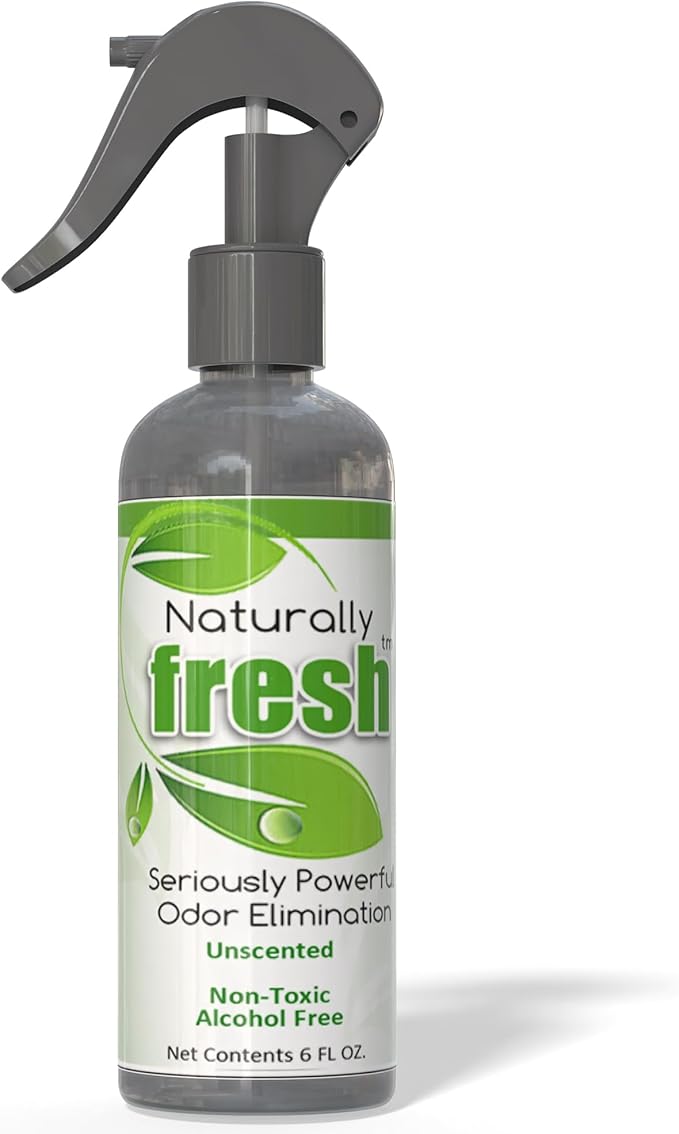Unscented Non-Toxic Alcohol-Free Car Air Freshener Spray - Odor Eliminator and Fragrance-Free Car Spray Freshener, Remove Smoking Odor, 6 oz Freshener Spray by Fresh Naturally