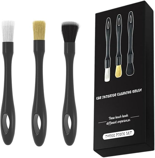 1 Pack 3 Pcs Car Detailing Brush,8.66 * 0.95in Automotive Brushes- Washing & Cleaning Air Vent for Wheels, Suitable for Most Cars, Trucks, Suvs