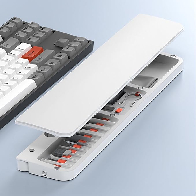 Keyboard Wrist Rest Pad with Cleaning Kit 22 in 1, Comfortable Ergonomic Wrist Support for Keyboard Typing Gaming Wrist Pad with Cleaner Kit Tool for Phone Earbuds Keyboard Cleaning