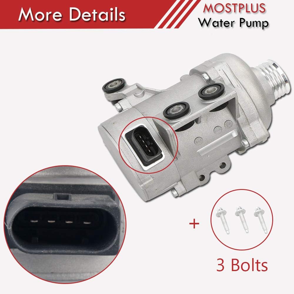 MOSTPLUS Electric Engine Water Pump Compatible with 11517586925 BMW N52 Z4 X3 X5 328i 128i 528i