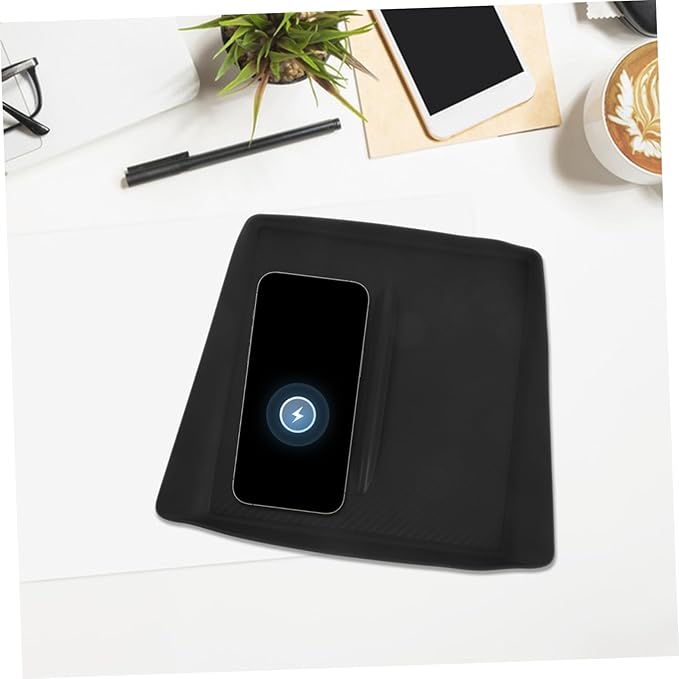 Cordless Charging Silicone Pad for -Skid Dashboard Mat Modern Stylish Car Interior Accessory Easy Installation Compatible Vehicle Charging Needs