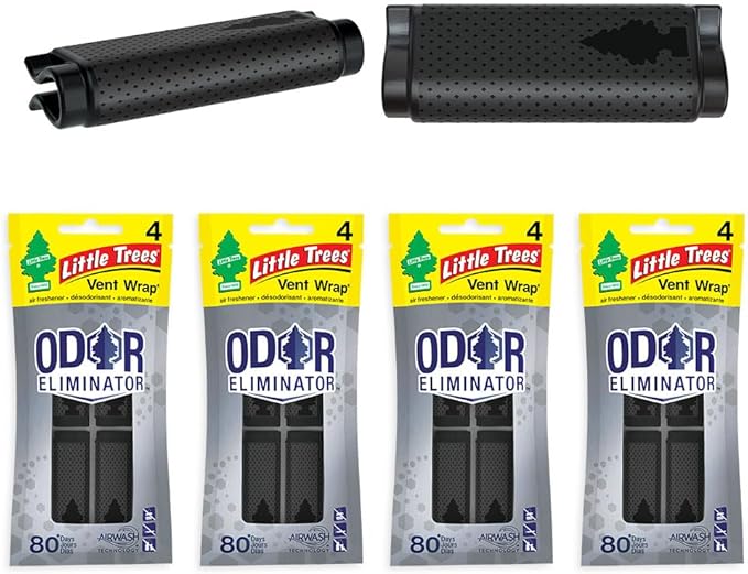 LITTLE TREES Car Air Freshener. Vent Wrap Provides Long-Lasting Scent, Slip on Vent Blade. Odor Eliminator, 16 Air Fresheners, 4 Count (Pack of 4)