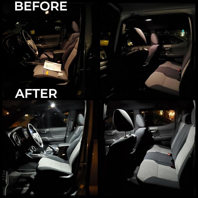 LED Interior Lights Bulb Kit for Hyundai Santa Fe 2013 2014 2015 2016 2017 2018 2019 2020 Map Dome Vanity Mirror Trunk License Plate Tag Lights Interior Bulbs + Install Tool Guide