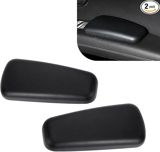 2 PCS Car Elbow Pad Arm Rest, Polyurethane Elastic Soft Arm Leg Support Pillow, Multi-functional One-piece Molded Car Interior Decoration, Universal for Most Vehicles (Black)