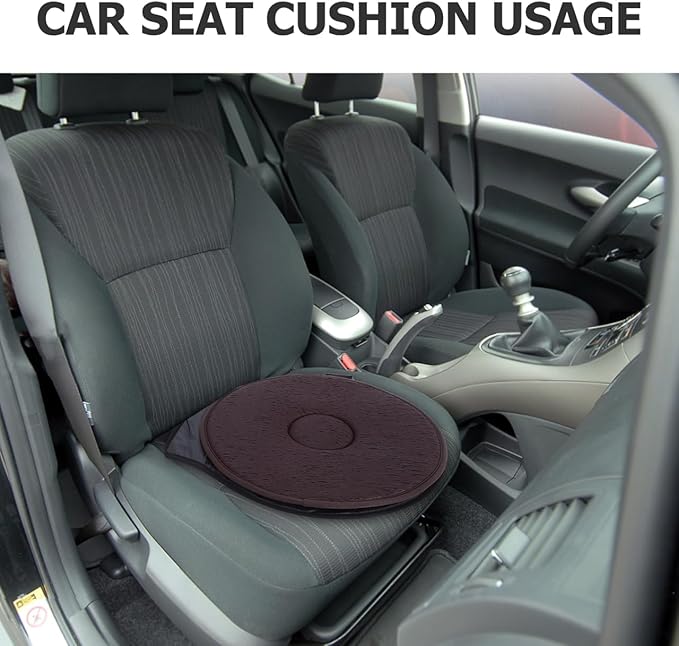 OUNONA 360 Rotating Car Seat Cushion 16.92X15.74X1.18In Degree Swivel Seat Pad Lightweight Breathable Cushion for Elderly Pregnant Women Home Office Travel