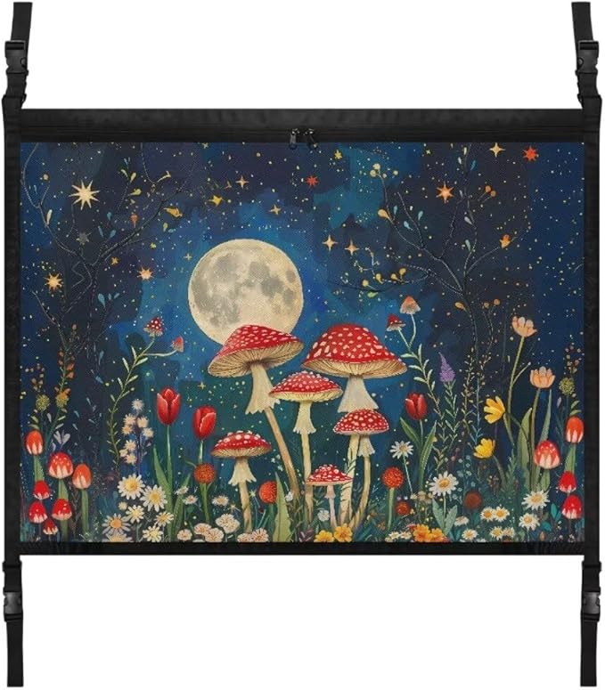 Mushroom Moon Car Roof Storage Bag Car Seat Organizer Roof Storage All Car Storage Organizers Large Capacity Storage for Small Items