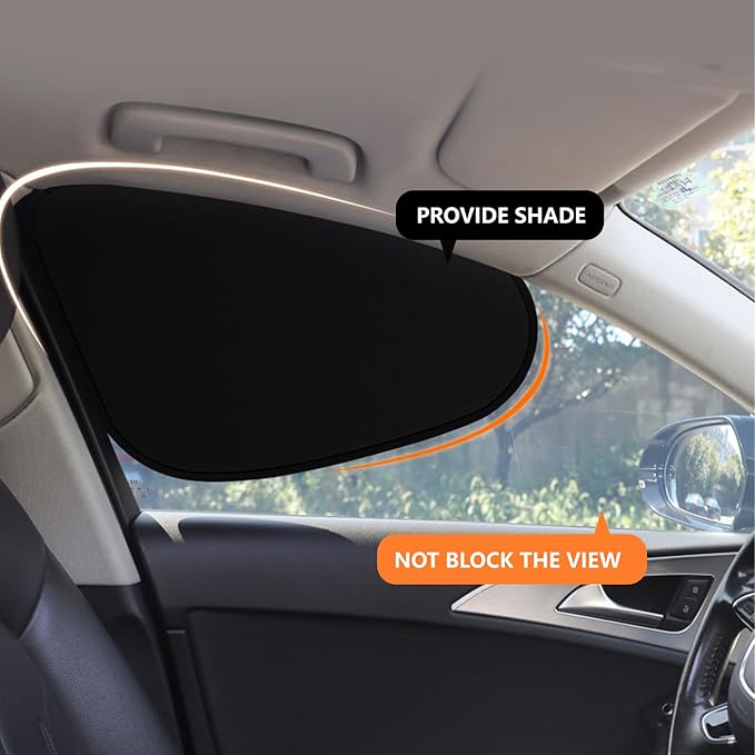 4PCS Car Window Shade, Automobile Sunshade, Car Sun Blocker, Static Suction car Window Sunshade, 99% Sun-Blocking Rate, Front and Rear Window sunshades