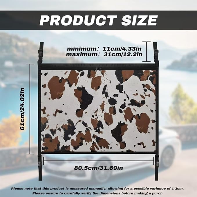 Black Brown Spot Car Roof Storage Bag Car Seat Back Hanging Bag Multi-Purpose Car Bag Storage Box Organizer Pouch Pocket Inner Car Accessories Compatible with Most Vehicles