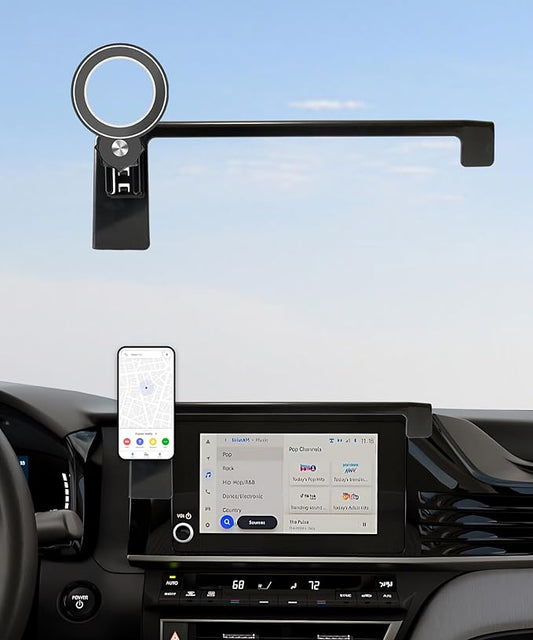 Car Phone Holder for Toyota Camry LE/SE 2025 2026 Accessories Apply to 8 Inch Touch Screen Fixed Clip MagSafe Cell Phone Mount Hands-Free 360° Rotation