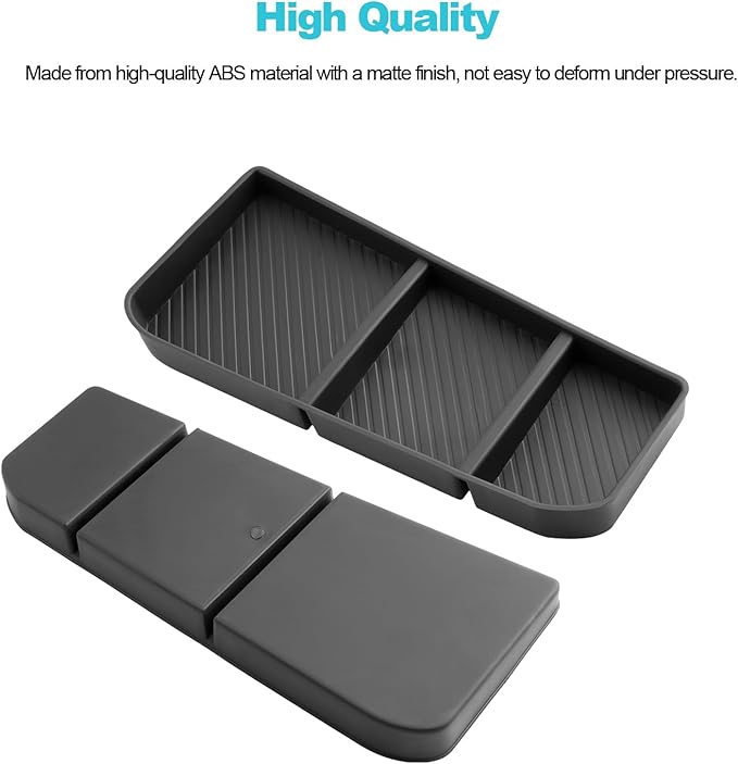 CDEFG for 2023 2024 2025 Chevy Silverado GMC Sierra Lower Console Organizer, Silverado Sierra 1500 Accessories Center Console Organizer Glove Box (for Full Console w/Bucket Seats ONLY)