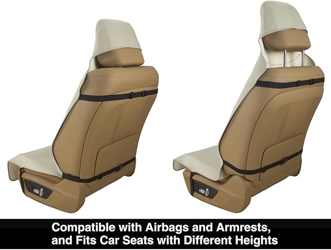 Waterproof Neoprene Car Seat Cover, Sweatproof Non-Slip Seat Protector, Universal Fit for Front Bucket or Rear Bench Seat of Cars, SUVs, Vans, Trucks, Compatible with Airbags and Armrests