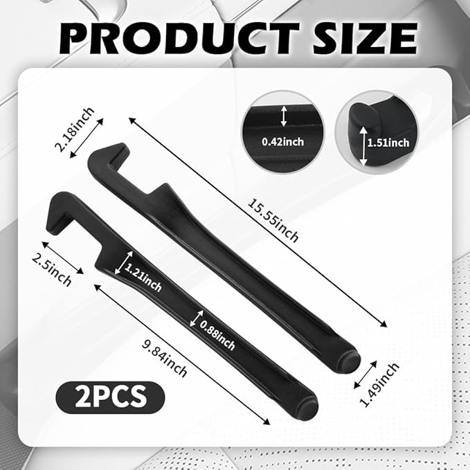 2PCS Car Seat Gap Filler Organizer,3 in 1 Car Seat Side Gap Filler with Hook for Avoiding Dropped Items,Universal No Drop Seats Guard for Filling Gaps 1.37-1.49 Inch Wide (Black)