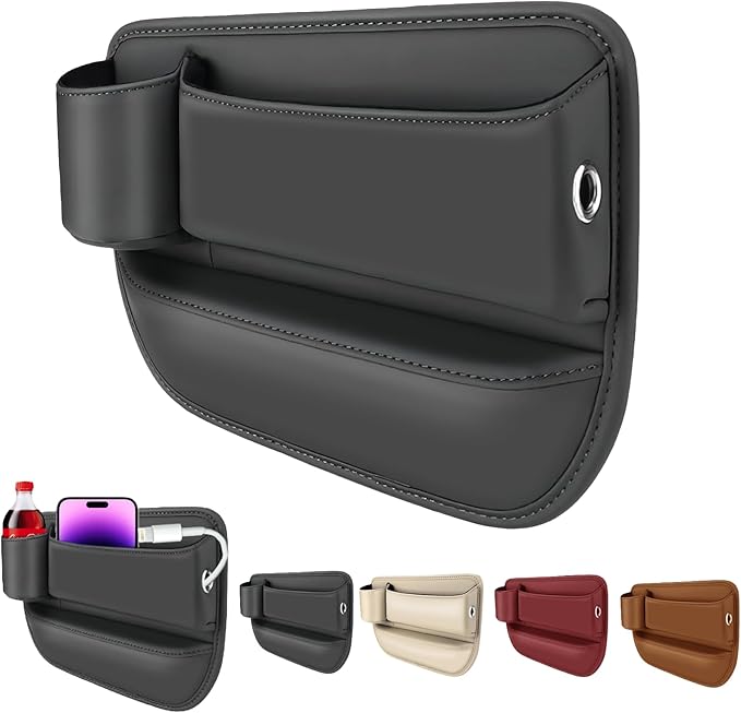 Cup Holder Gap Filler, Car Gap Filler Organizer, Car Gap Filler, Gap Filler Organizer, Car Gap Holder, Suitable Most Vehicles (Driver Seat - Black)