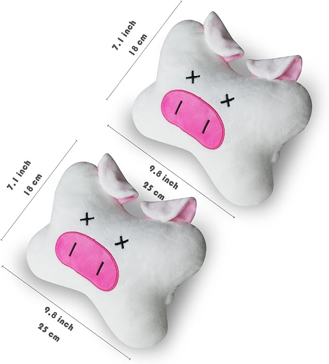 Sexysamba Car Headrest Pillow,Cartoon Neck Pillow for Car,Comfortable Soft Car Seat Pillow for Driving,Head Rest Cushion,Cute Neck Pillow for Travelling and Home 2Pcs (Pink Pig)