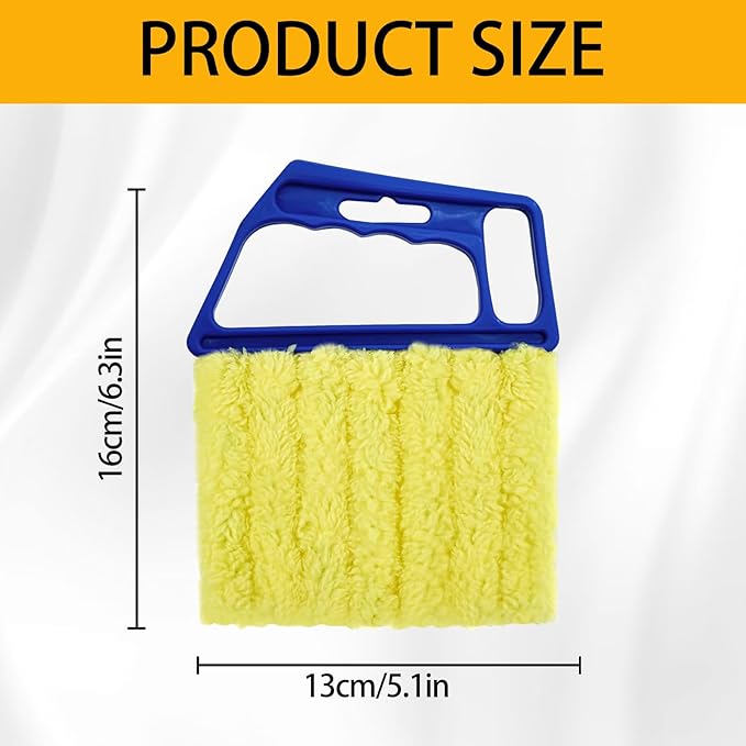 2 Pcs Blinds Cleaner Duster Tool 7 Finger Microfiber Washable Blind Cleaner Mini Window Dusters for Cleaning Dust Remova for Window Air Conditioner Vent Fans Venetian Shades Wood Blinds Dust Dirt