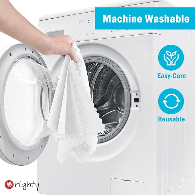 Orighty Cleaning Cloths, Shop Towels 100 Pack, Shop Rags Reusable, Microfiber Cleaning Rags Bulk for Cars, Multi-Purpose Lint Free Towels for Automotive, Mechanic, Kitchen, 11.5’’ x 11.5’’, White