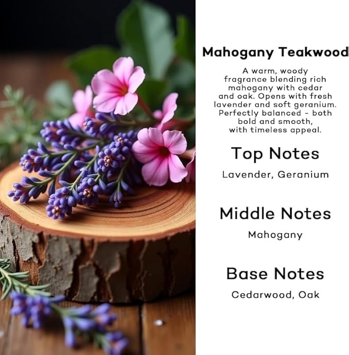 C Classy Car Air Freshener Hanging 2 Pack, Mahogany Teakwood Essential Oil Diffuser, Cute Glass Bottle, Long-Lasting Fragrance Car Accessories for Women & Men, Made in USA