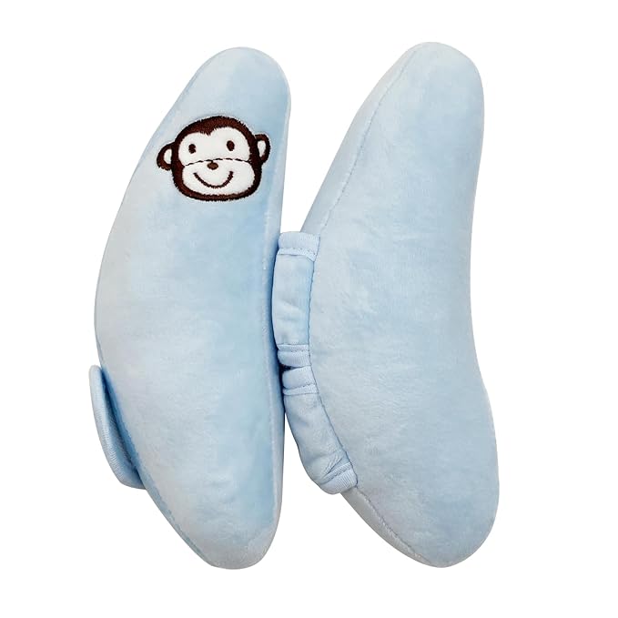 Adjustable Baby Head Neck Support Pillow,Baby Travel Pillow Cushion for Car Seat,Stroller Headrest Pillow for Infants,Head and Neck Support Pillow for Pushchair,Blue