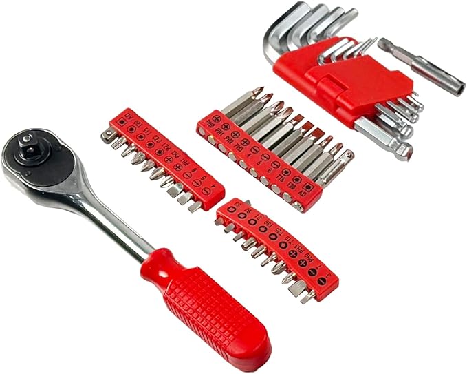 Hantinstom 237-Piece Household Tools Kit Essential Home Repair Set with Plastic Toolbox Ideal for College Students, Home Use & More
