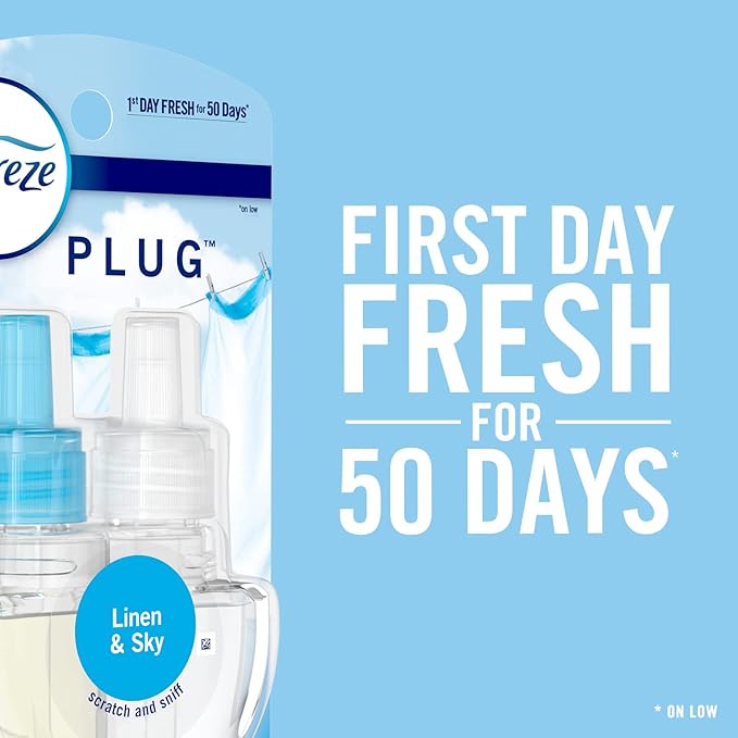 Febreze Odor-Fighting Fade Defy PLUG Air Freshener Refill, Mediterranean Lavender, (2) .87 fl. oz. Oil Refills