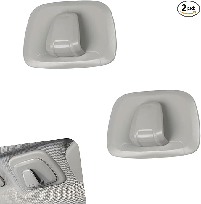 Pack of 2 Interior Car Hanger Hook, Lock Design Rotary Installation, Multi-Functional Car Roof Clothing Bag Hanging Storage, Compatible with Volvo XC60 XC40 XC90 V90 S90 (Gray)