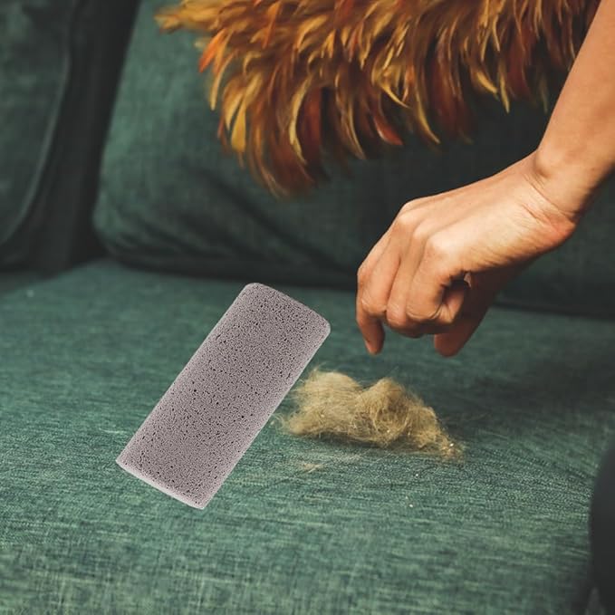 2 Pack Pet Hair Remover for Cat Hair Removal, Pet Fur Remover Pumice Stone for Dog Hair Removal, Remove Dog Cat Hair Quickly from Carpet, Furniture, Car, Bedding and Clothing