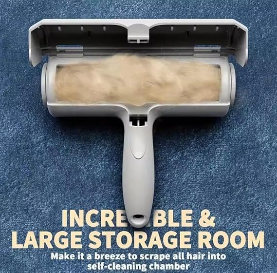 Pet Hair Remover Roller for Dog Hair and Cat Hair – Self-Cleaning Lint Roller for Furniture, Couch, Carpet, Clothing, Bedding and Car Seats – Reusable, Durable, Portable Fur Removal Tool