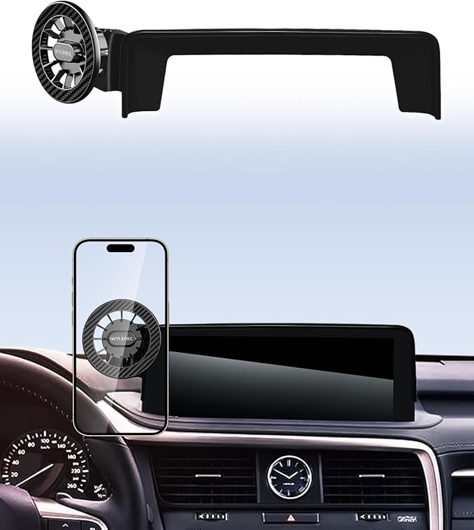 SKYLOTEC Magnetic Phone Mount for Lexus RX350 RX350L RX450h RX450hL 2020-2022 Accessories 12.3-Inch Screen Fixed Clip, Cell Phone Base Automobile Cradles Magnets Phone Holder Compatible with MagSafe