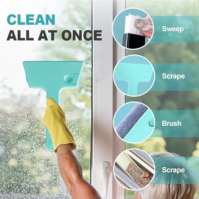 Magic Window Track Cleaner, 2024 Upgraded Window Groove Cleaning Brush Tools Set, Hand-held Window Track Cleaner Brushes Tools Set for Window lides Gaps Tile Lines Shutter Car Vents (Gray B 3PCS)
