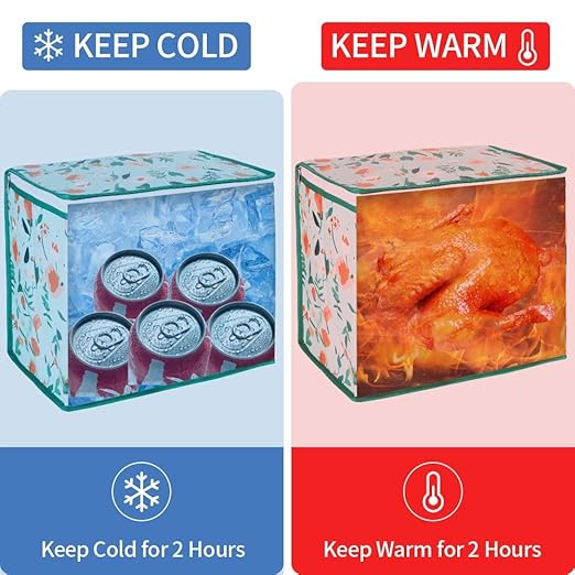CIVJET 1-Pack Insulated Reusable Grocery Shopping Bags, X-Large Insulated Food/Pizza Delivery Bag for Delivery Drivers, Commercial Food Warmers, Tote Cooler/Thermal Bags