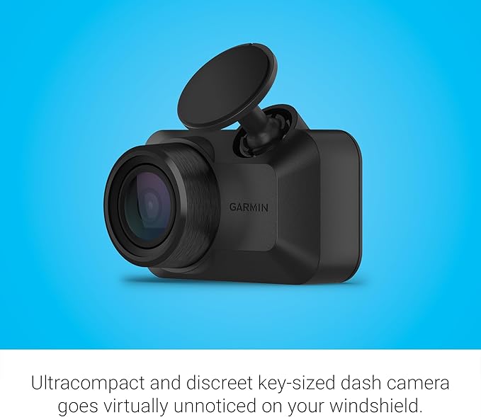 Garmin Dash Cam Mini 3 Ultracompact 1080p HD Camera | 140° FOV, Clarity Polarizer, Voice Control, Automatic Incident Detection Recording | with Signature Series 64GB Micro SDXC Card