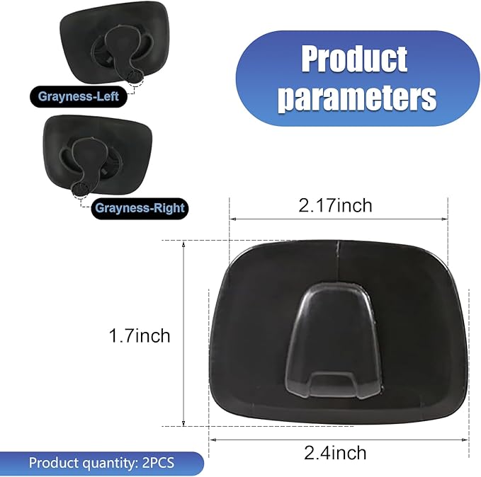 2 PCS Car Roof Hooks, Multifunctional Storage for Clothe Bag Umbrella, Interior Suspension Hanger Hook OEM# OC05076 OC05075, Compatible with Volvo XC60 XC90 XC40 V90 S90 V60 S60 (Black)