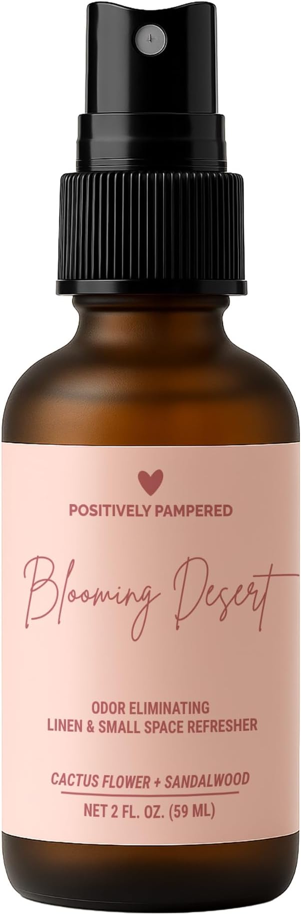 Blooming Desert Luxury Small Space Air & Linen Freshener Spray - Cactus Flower + Sandalwood - Designer-Inspired Home Fragrance - Non Toxic Room Spray + Odor Eliminator - 2 oz Travel Size