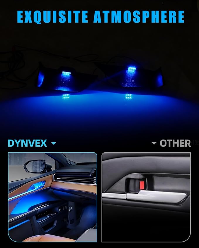 Blue LED Inner Door Handle Bowl Mood Light for 2025 2026 Camry XV80 Classy Interior Illumination, Decorative Interior Mood Lighting, 4PCS