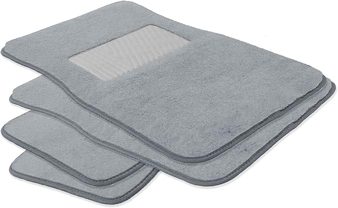 FH Group F14403GRAY Gray Carpet Floor Mat with Heel Pad (Deluxe)