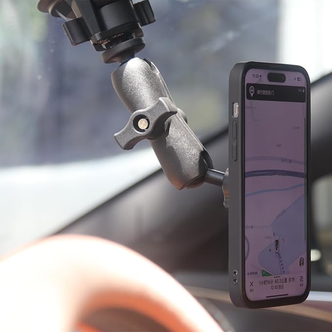 Magnetic Car Phone Holder for RAM B Size Mount, Compatible with Magsafe and 1 inch (25mm) Ball Conector (3.74" Arm)