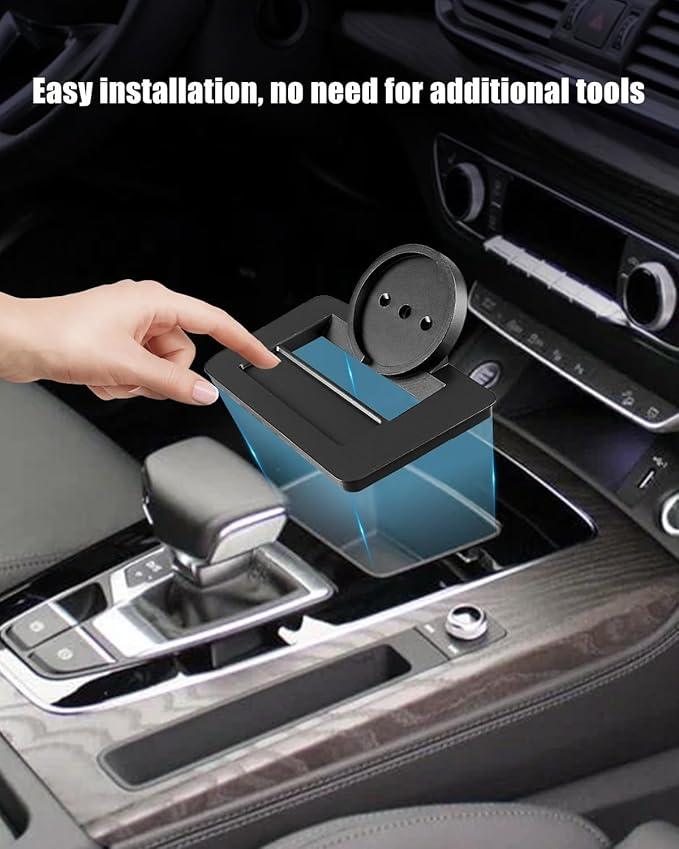 Center Console Charger Mount Fits for MagSafe Compatible with Audi B9.5 Q5 SQ5, Custom Fit Phone Holder & Cradle (Charger Not Included)