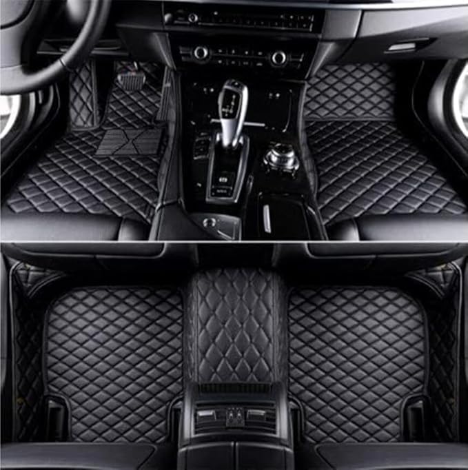 Custome Car Mats Accessories All Weather Floor mats Compatible with Automotive Floor Mats Passenger car mats (Black)