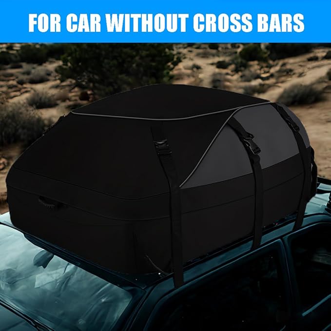 Car Roof Rack Luggage Bag, Rooftop Cargo Carrier Roof Bag Waterproof Vehicle Soft-Shell Roof Luggage, with Lacing Strap, Safety Hook (160 * 110 * 45cm)