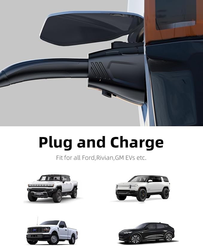 for Tesla Supercharger to CCS Charger Adapter, Max 500A 1000V Fast Charge for NACS to CCS1 Electric Vehicle Charging Adapter Compatible with Tesla Superchargers for Rivian,Ford,GM EVs