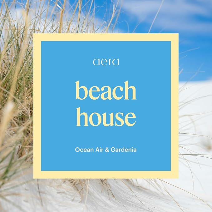 Aera Go Beach House Car Fragrance Scent Refill - Notes of Ocean Air and Gardenia - Works with the Aera Go Diffuser for Car