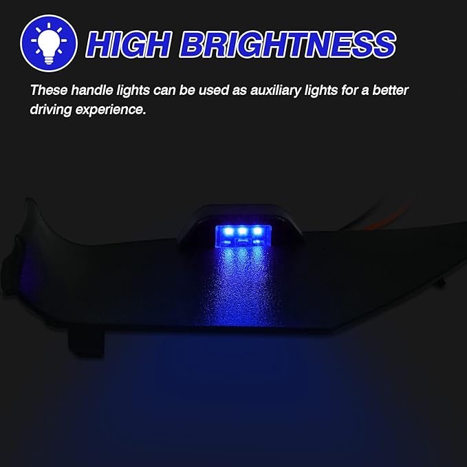 Powerty LED Light for 2018-2023 2024 Toyota Camry Accessories Inner Door Handle Bowl Mood Lighting Decorative Interior Lamp 4PCS Blue