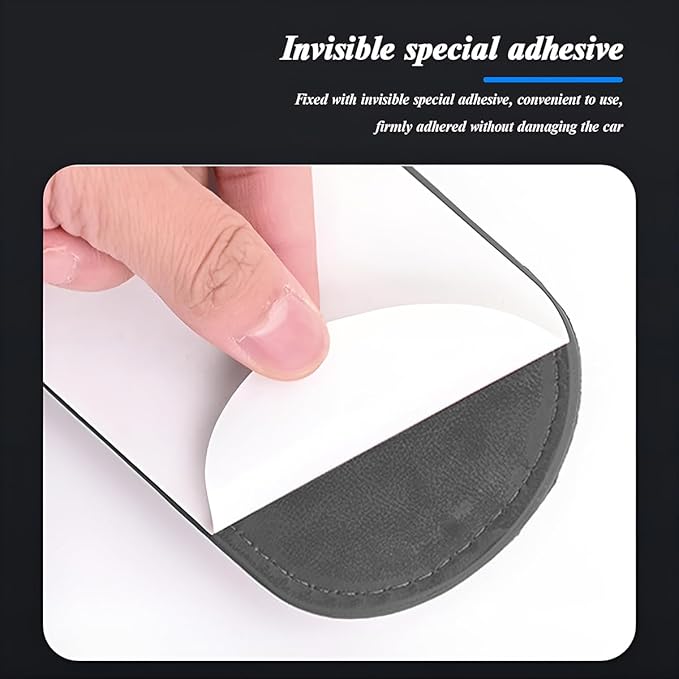 Mandark Car Knee Cushion Pad, Leather Memory Foam Vehicle Door Armrest Pillow for Leg Elbow, Comfort Auto Interior Center Console Thigh Support Mat Accessories, Universal for Most Cars (Gray)